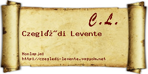 Czeglédi Levente névjegykártya