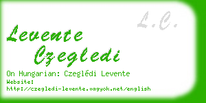 levente czegledi business card